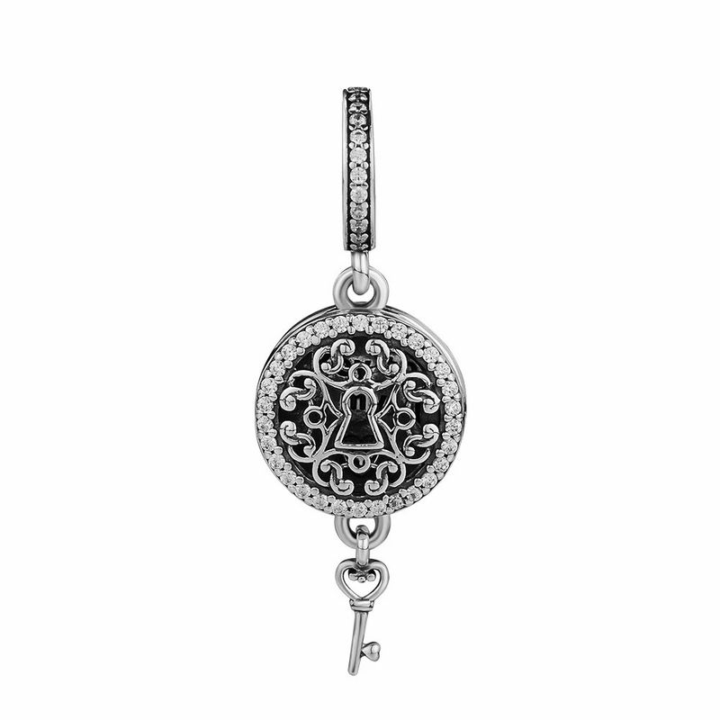 آویز گردنبند نقره زنانه پاندورا مدل regal love key